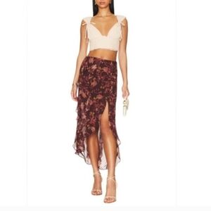FreePeople NwT Flounce Around Floral Maxi Skirt